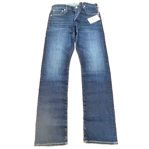 EDWIN Jeans 31 x 32 JACE Straight COOPER Leg Medium Dark Blue Denim Stretch $168 - Picture 3 of 12